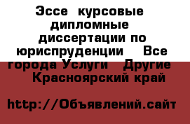 Эссе, курсовые, дипломные, диссертации по юриспруденции! - Все города Услуги » Другие   . Красноярский край